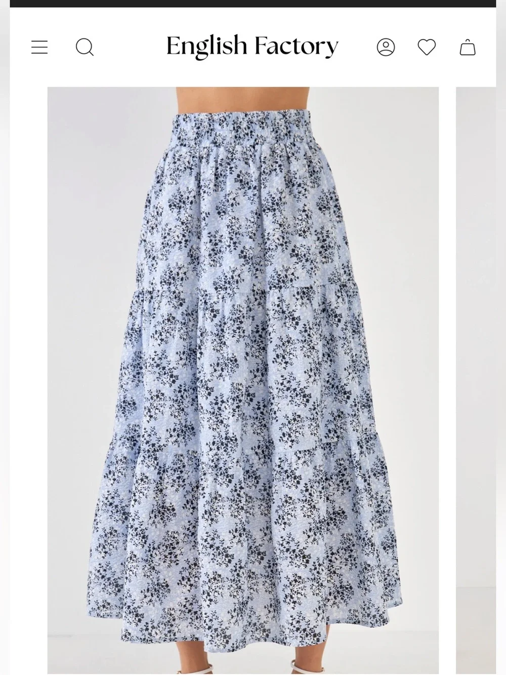 English Factory lightweight maxi skirt